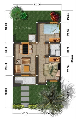 Denah Rumah Minimalis Type 36