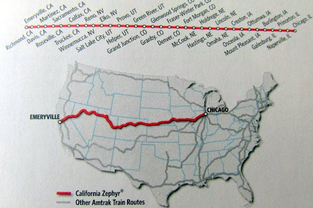 バークレーからシカゴまで、51時間かかったアムトラックの旅の行程