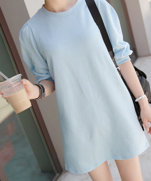 Puff Sleeves Mini Dress