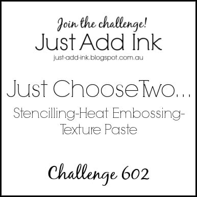 Jo's Stamping Spot - Just Add Ink Challenge #602