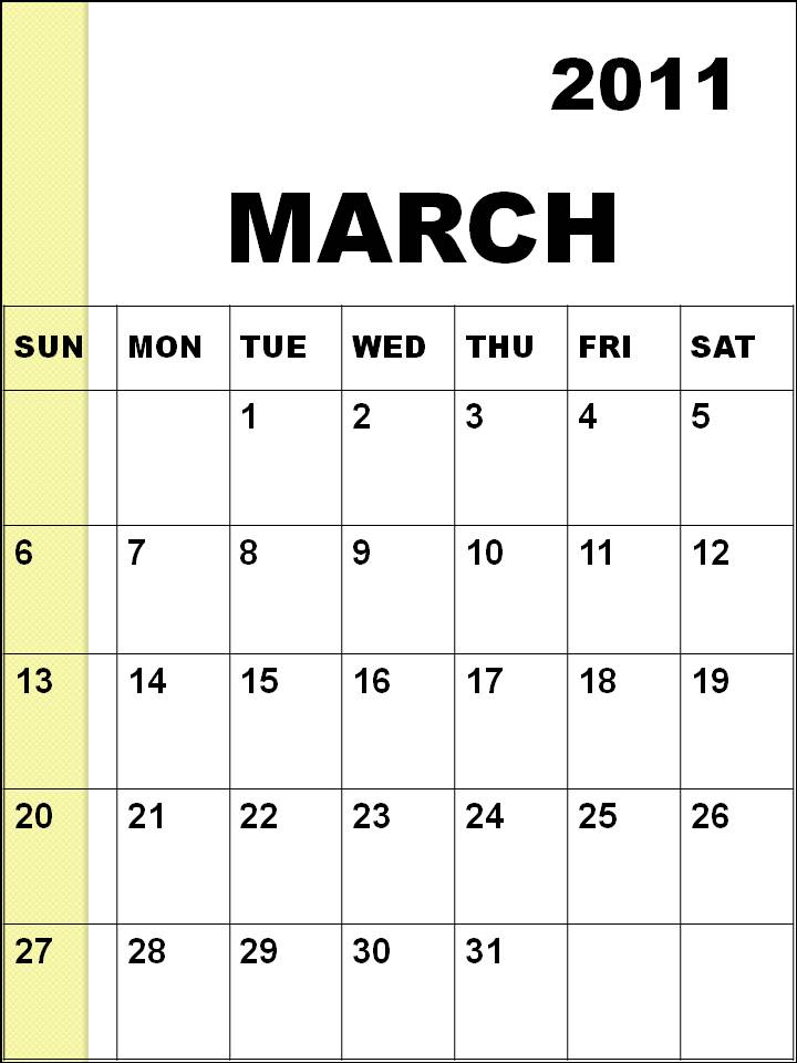 calendar 2011 march template. calendar 2011 template march.