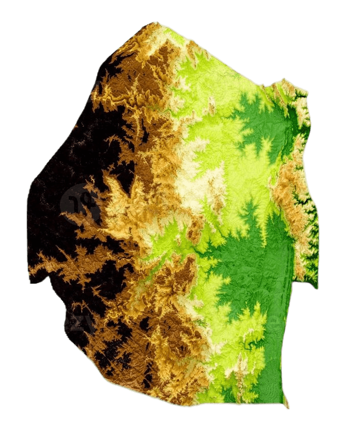 Eswatini Relief Map