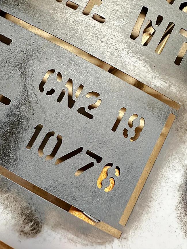 numbers on a stencil