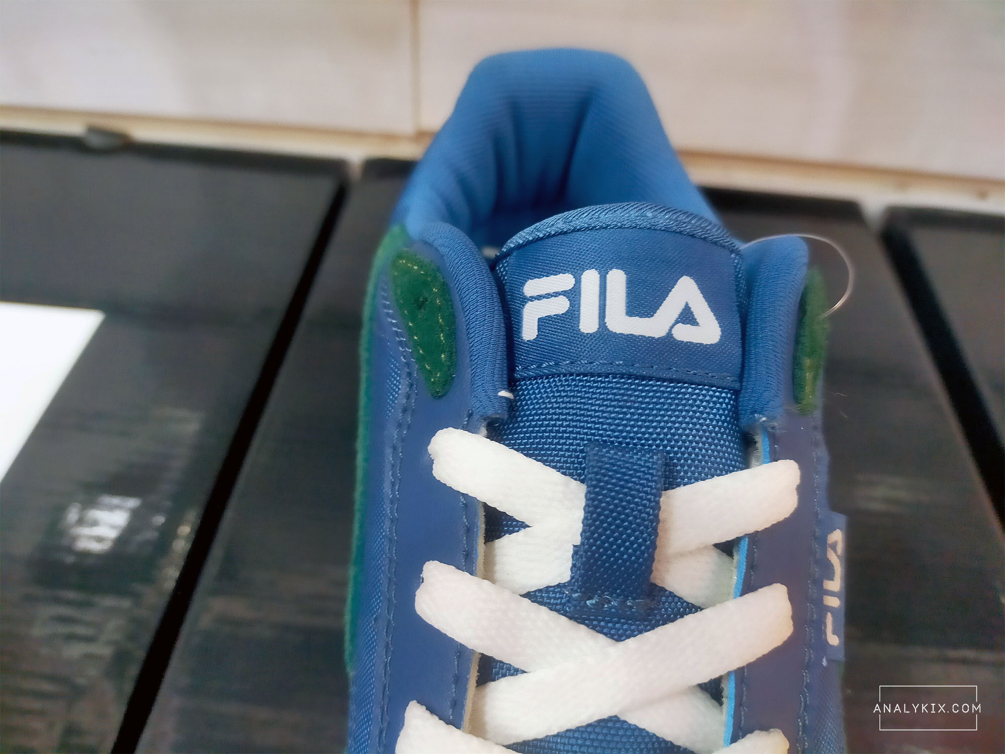 Fila branding on tongue