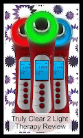 Three Truly Clear Light Therapy units, featuring the three different light options, with the title text. 