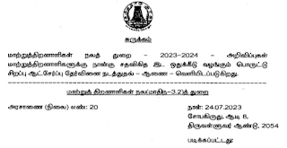 மாற்றுத் திறனாளிகளுக்கு 4% இடஒதுக்கீடு வழங்கும் பொருட்டு சிறப்பு ஆட்சேர்ப்பு தேர்வினை நடத்துதல் - அரசாணை வெளியீடு!