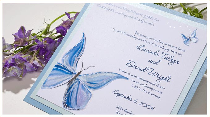 WEDDING INVITATION BLUE