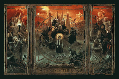 The Lord of The Rings Triptych Screen Print by Gabz x Bottleneck Gallery