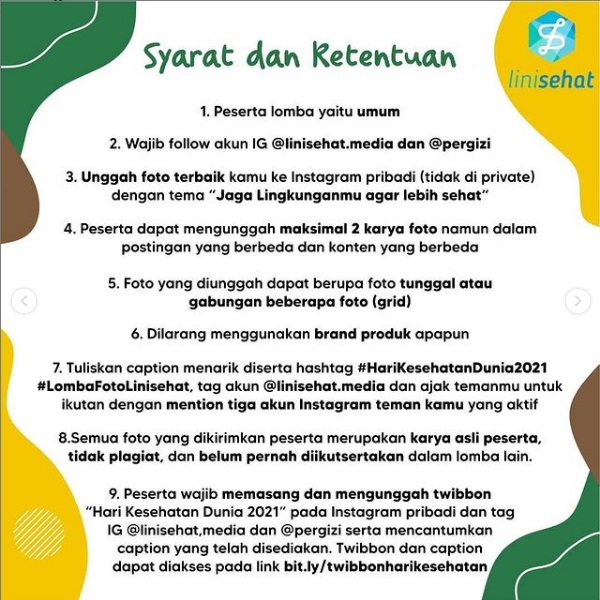 Lomba Foto dengan tema “Jaga Lingkungan agar Lebih Sehat”