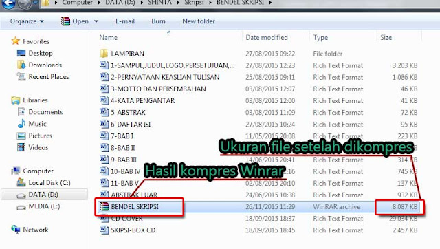 Cara Kompres File dengan Winrar