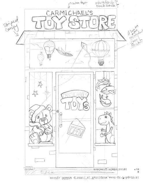 Toy Store Set Piece Sketch - JFleming 2015