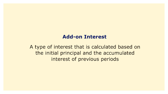 A type of interest that is calculated based on the initial principal and the accumulated interest of previous periods.