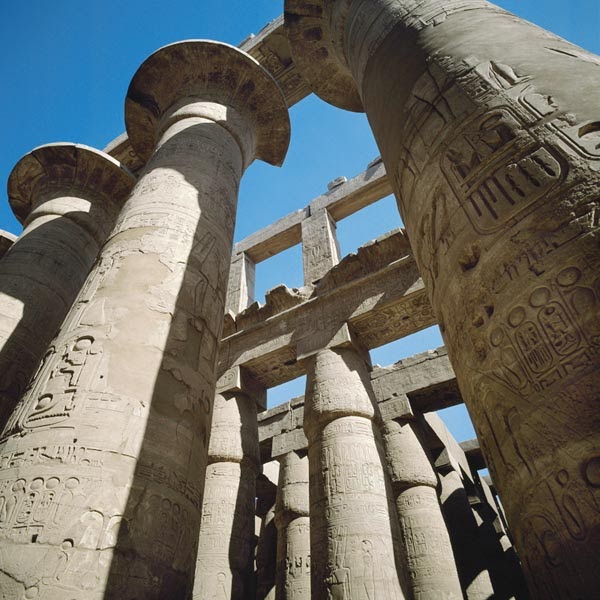 Egypt Panorama Columns In Ancient Egyptian Architecture