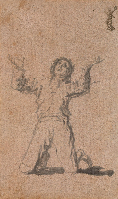 Prayer by Francisco Goya - Genre Drawings from Hermitage Museum