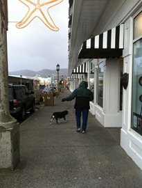 exploring Seaside on a cold windy day
