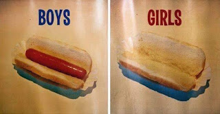 Los letreros de baños públicos más divertidos - hot dogs