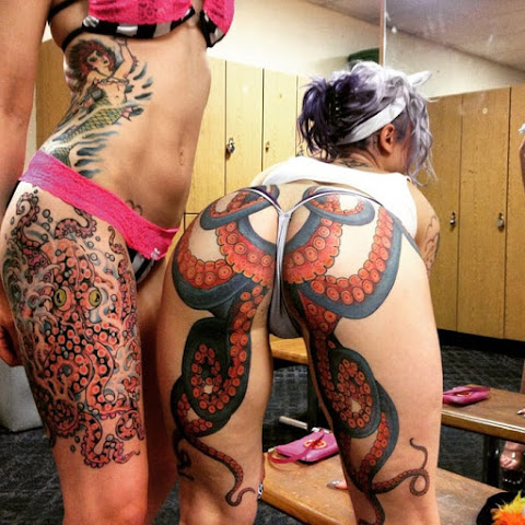 Daizha Morgann : The Girl with the Octopus Butt Tattoo!!!