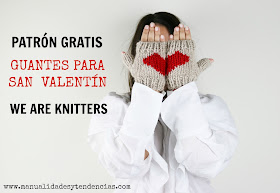 Patrón gratis de guantes para San Valentín