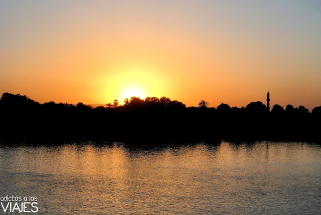 atardecer rio nilo egipto puesta de sol