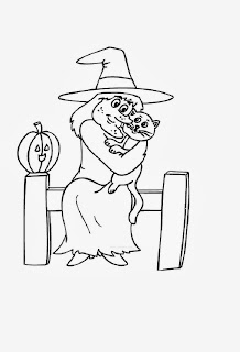 Halloween Witches for Coloring, part 1