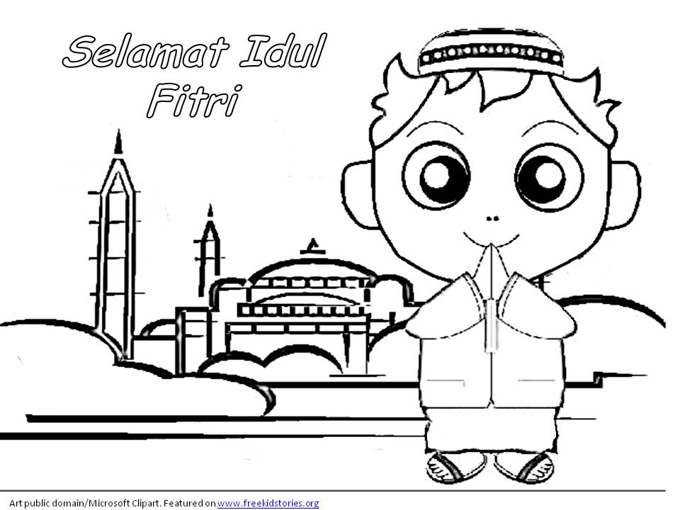 Edisi Special Mewarnai Gambar Tema Lebaran (Idul Fitri)