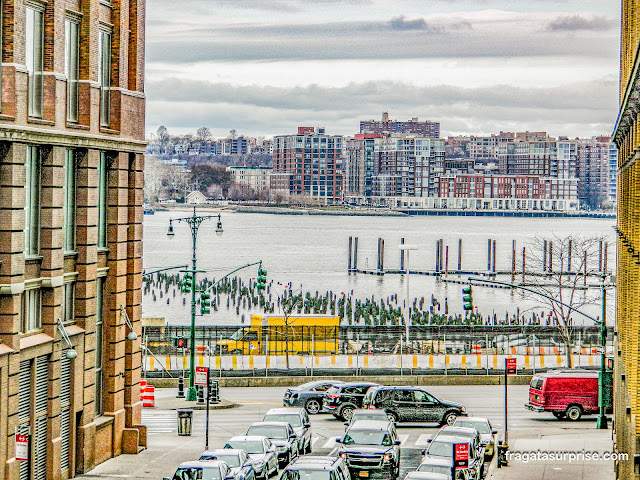 Rio Hudson visto do High Line em Nova York