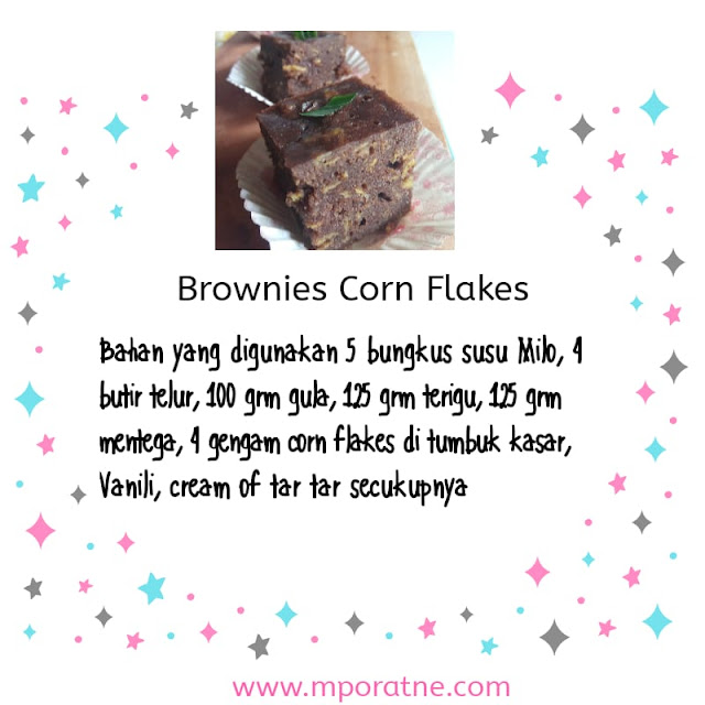 Resep mudah brownies Corn Flakes