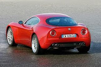 Alfa Romeo 8c Wallpaper Red color Back