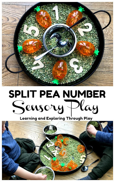 Split Pea Number Easter Sensory Play