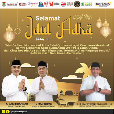 Bapenda Kabupaten Tangerang mengucapkan Selamat Hari Raya Idul Adha 1444 H