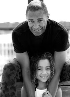 T. J. Holmes with his daughter Sabine