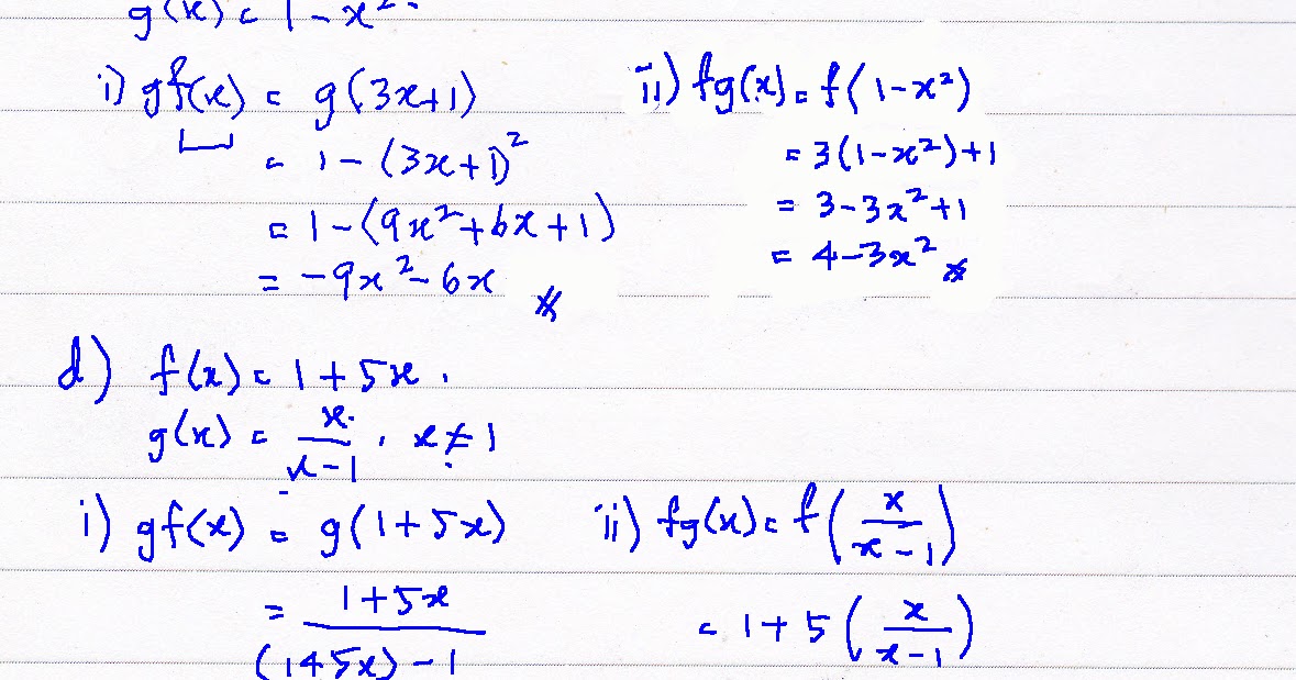 Jawapan Latihan Buku Teks Matematik Tambahan Tingkatan 4