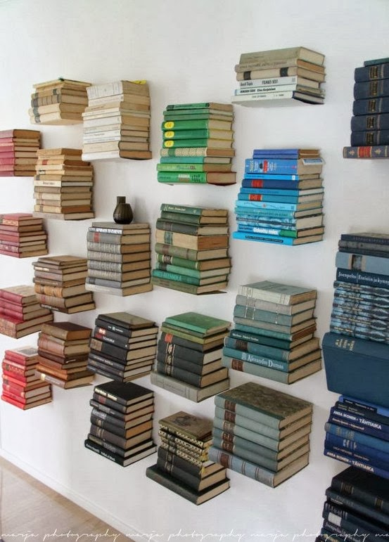 Invisible Book Shelves