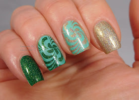 Marianne Nails 126 over Girly Bits Irish You Were Beer and They're After Me Lucky Charms