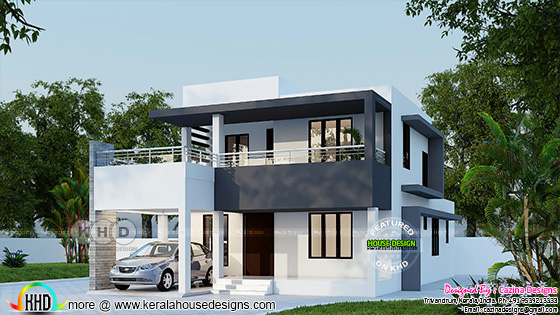 2400 square feet flat roof 4 bedroom house