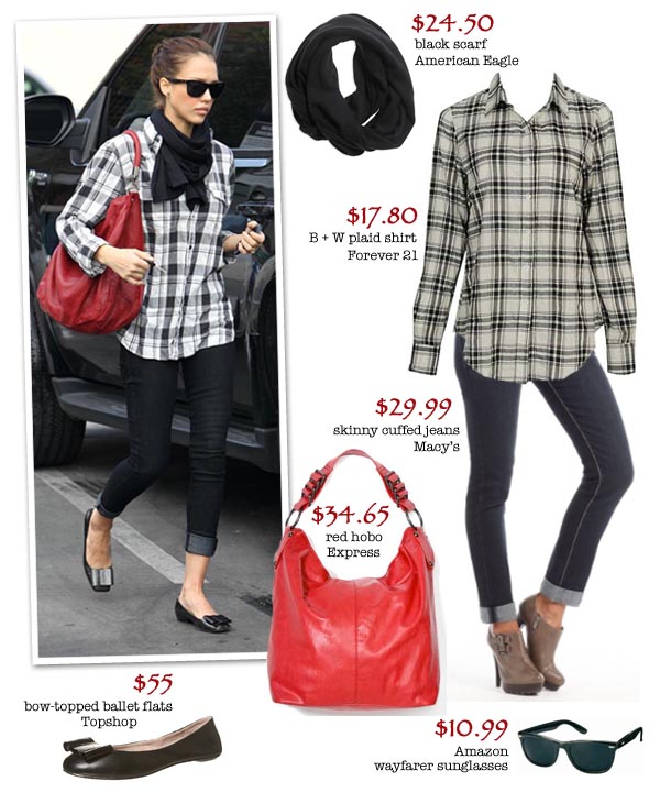 jessica alba shoess. jessica alba in plaid
