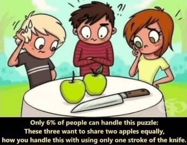 apple puzzle - think outside the box