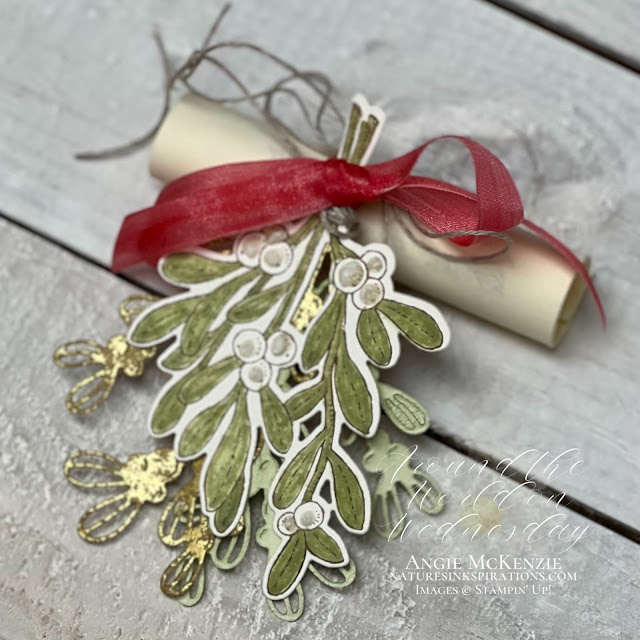 Mistletoe Magic Christmas Ornament (single) | Nature's INKspirations by Angie McKenzie