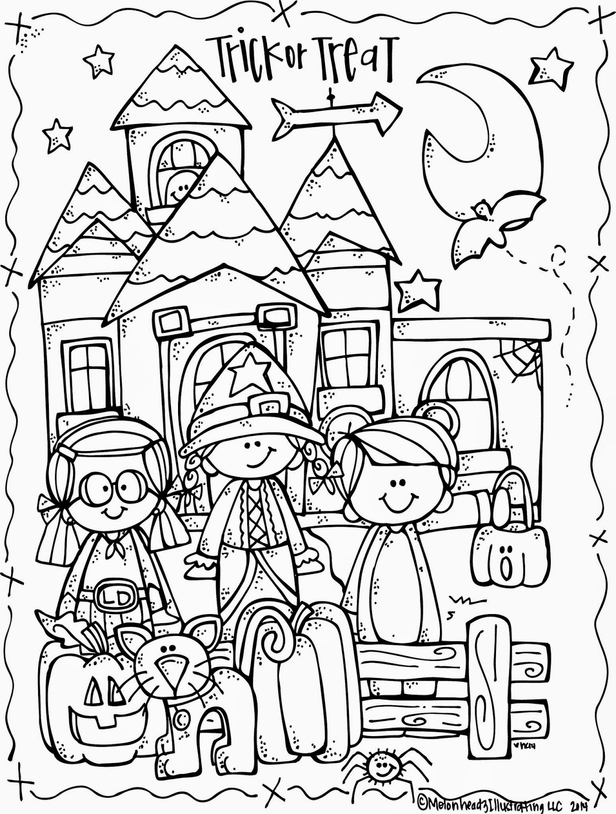 Lucy Doris Halloween coloring page freebie