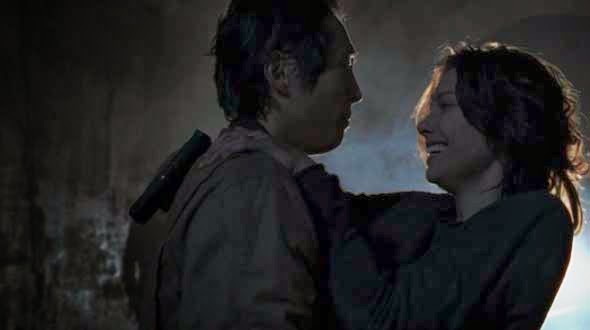 Foto do Glenn com a Maggie, felizes na 4º temporada. Será que ele morre?