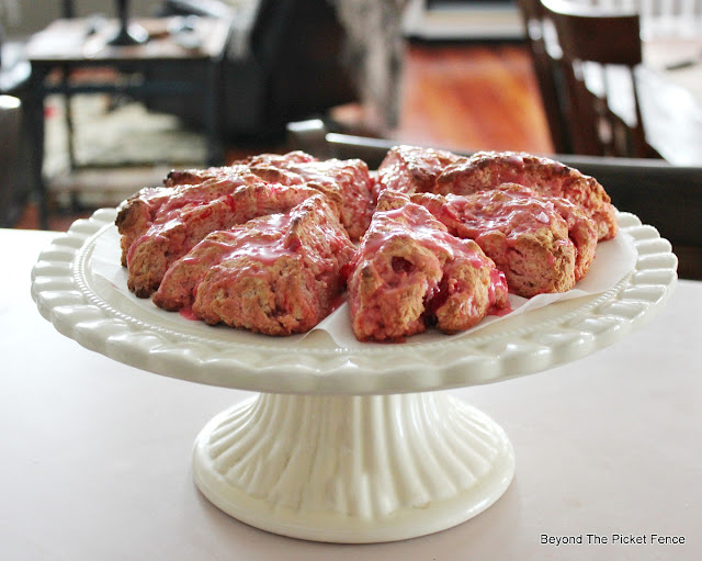 scones, recipe, gluten free, cherry almond, delicious, http://bec4-beyondthepicketfence.blogspot.com/2016/01/foodie-friday-cherry-almond-scones.html