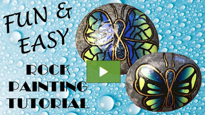 Infinity Butterfly Rock Painting Tutorial on Rumble