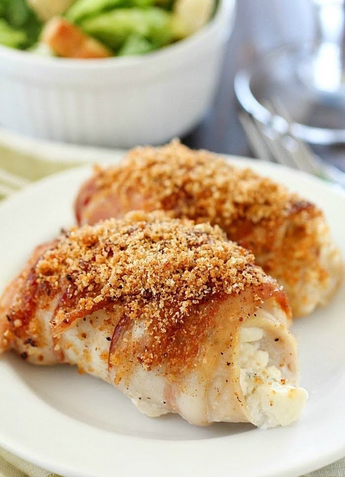 Bacon-Wrapped Cream Cheese Chicken Rollups | Photo Courtesy of Yummy Healthy Easy