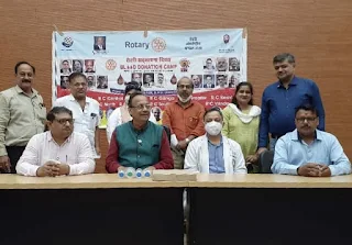 रोटरी सद्द्भावना दिवस पर 102 यूनिट्स हुआ रक्तदान | #NayaSaberaNetwork