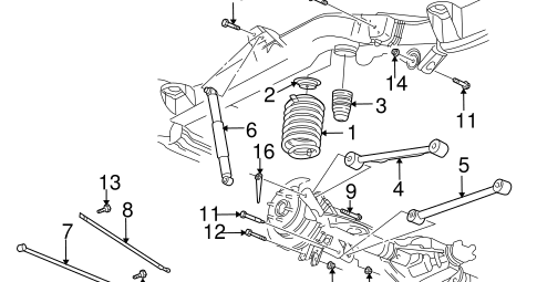 2003 Chevy Trailblazer Suspension Parts - Automobile Components Parts