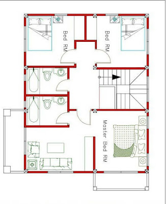 Plan maison classic 150 m2 avec 4 chambres