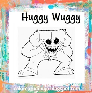 Huggy wuggy de Poppy playtime para colorear