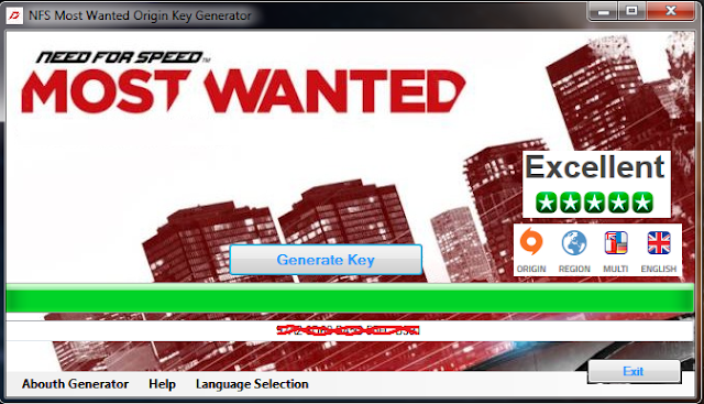 Completely free software which generates codes for Need For Speed Most Wanted 2012