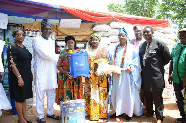Lagos State Commissioner for Agriculture, alongside other dignitaries at the flag off ceremony for the distribution of agricultural inputs and production assets to farming communities at the Ikorodu Local Government Premises on Thursday 11 May, 2023