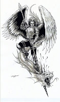 Warrior Angel Tattoo Design,Guardian Angel Tattoo Design,Angel tattoo design for men